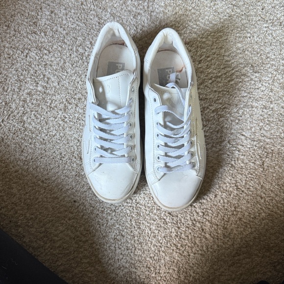 Golden Goose White Lace-Up Sneakers - Picture 1 of 8